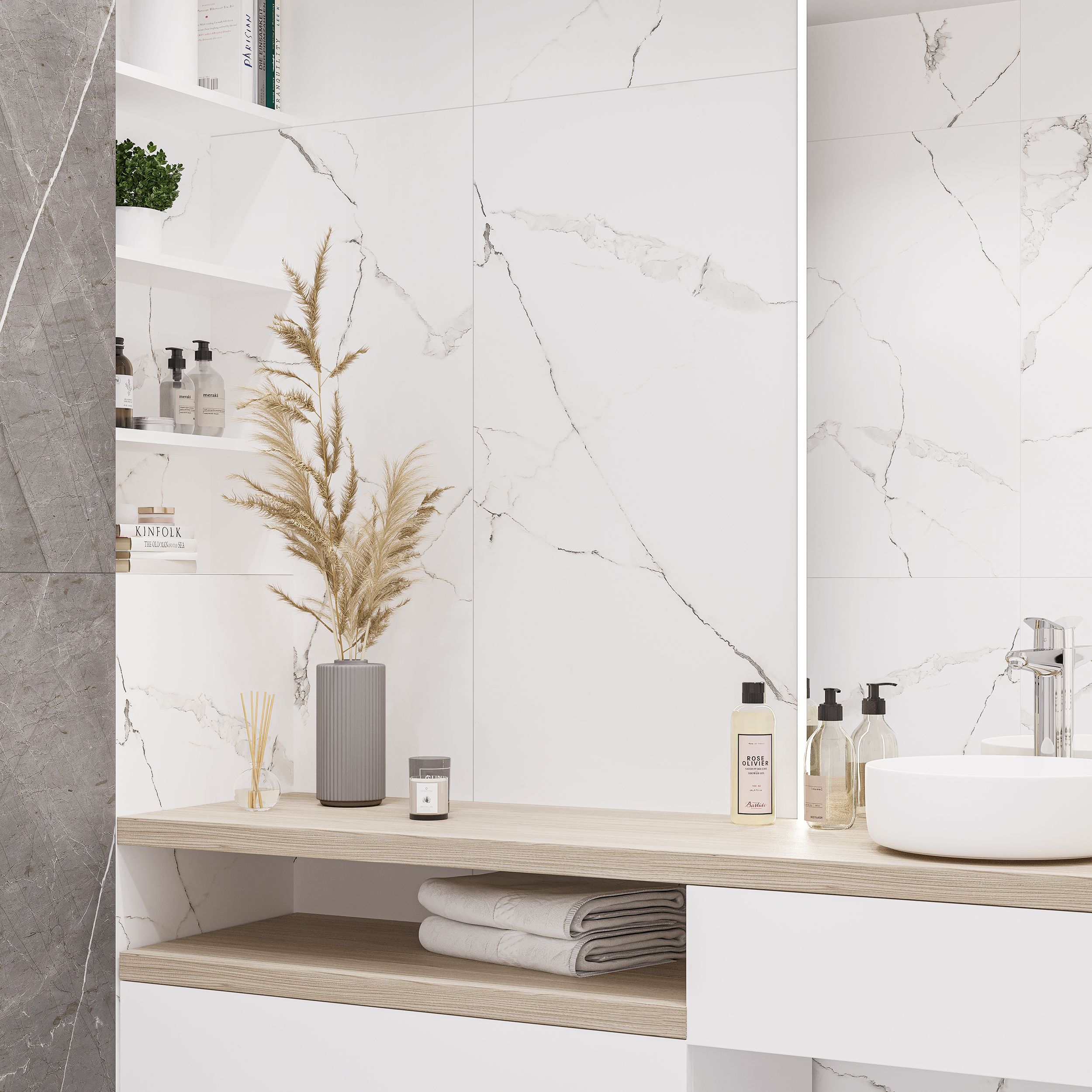 картинка Керамогранит CULTO ВАЙТ МАРБЛ (WHITE MARBLE) 60*120 матовый, упаковка 1,44м2 от магазина CULTO