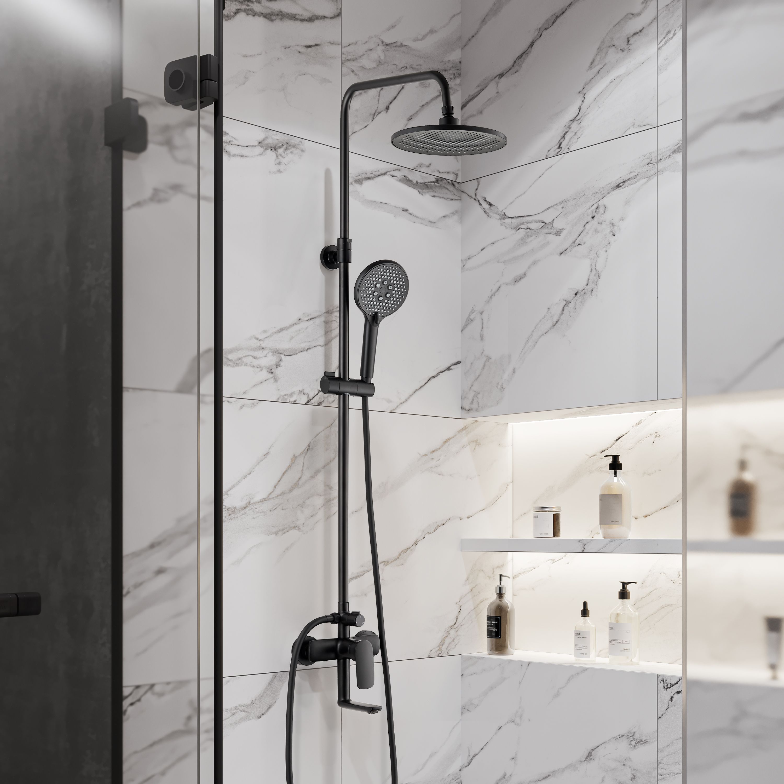 Душевая система Culto НОКС БЛЭК (NOKS BLACK) SS01NSB в магазине Культо