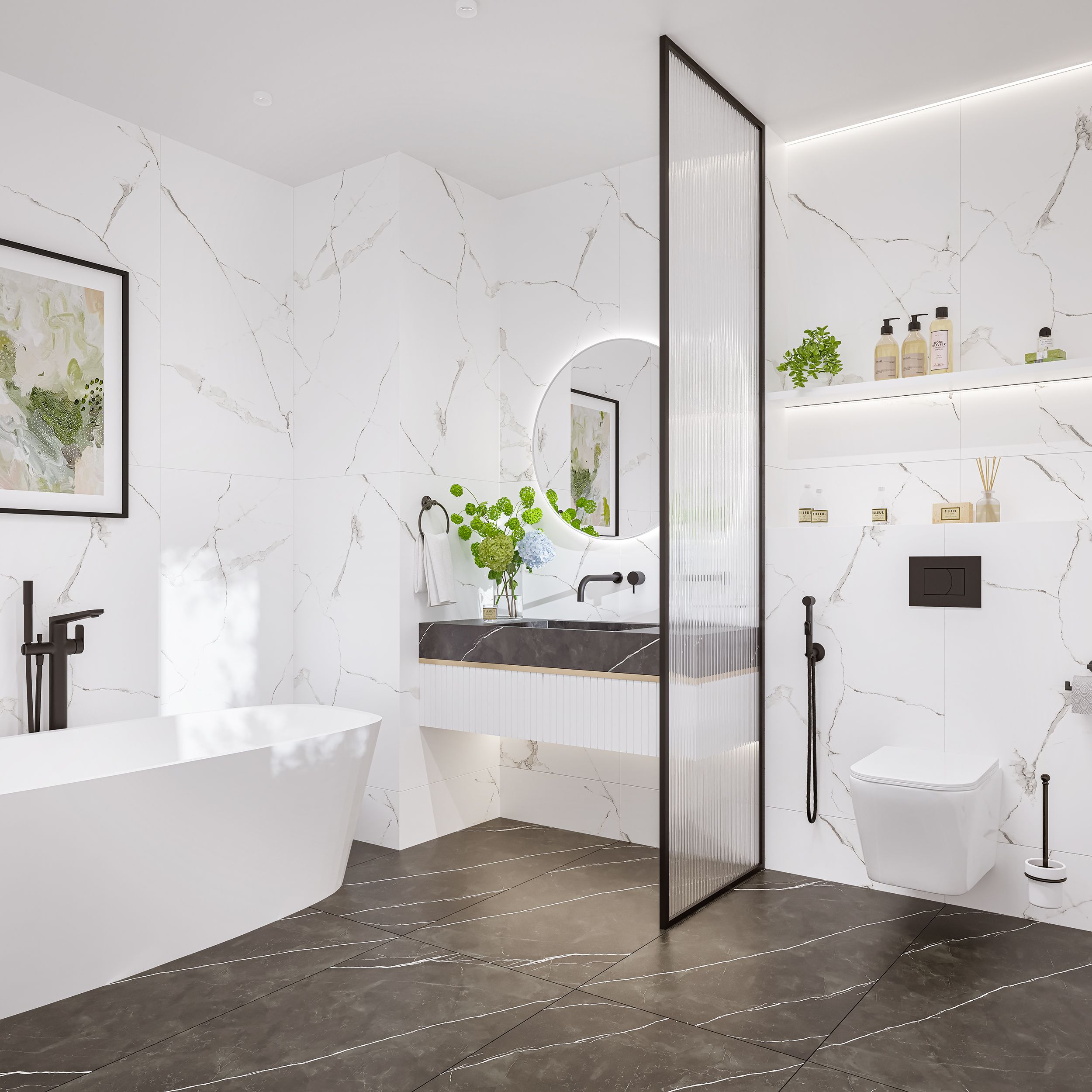 картинка Керамогранит CULTO ВАЙТ МАРБЛ (WHITE MARBLE) 60*120 матовый, упаковка 1,44м2 от магазина CULTO