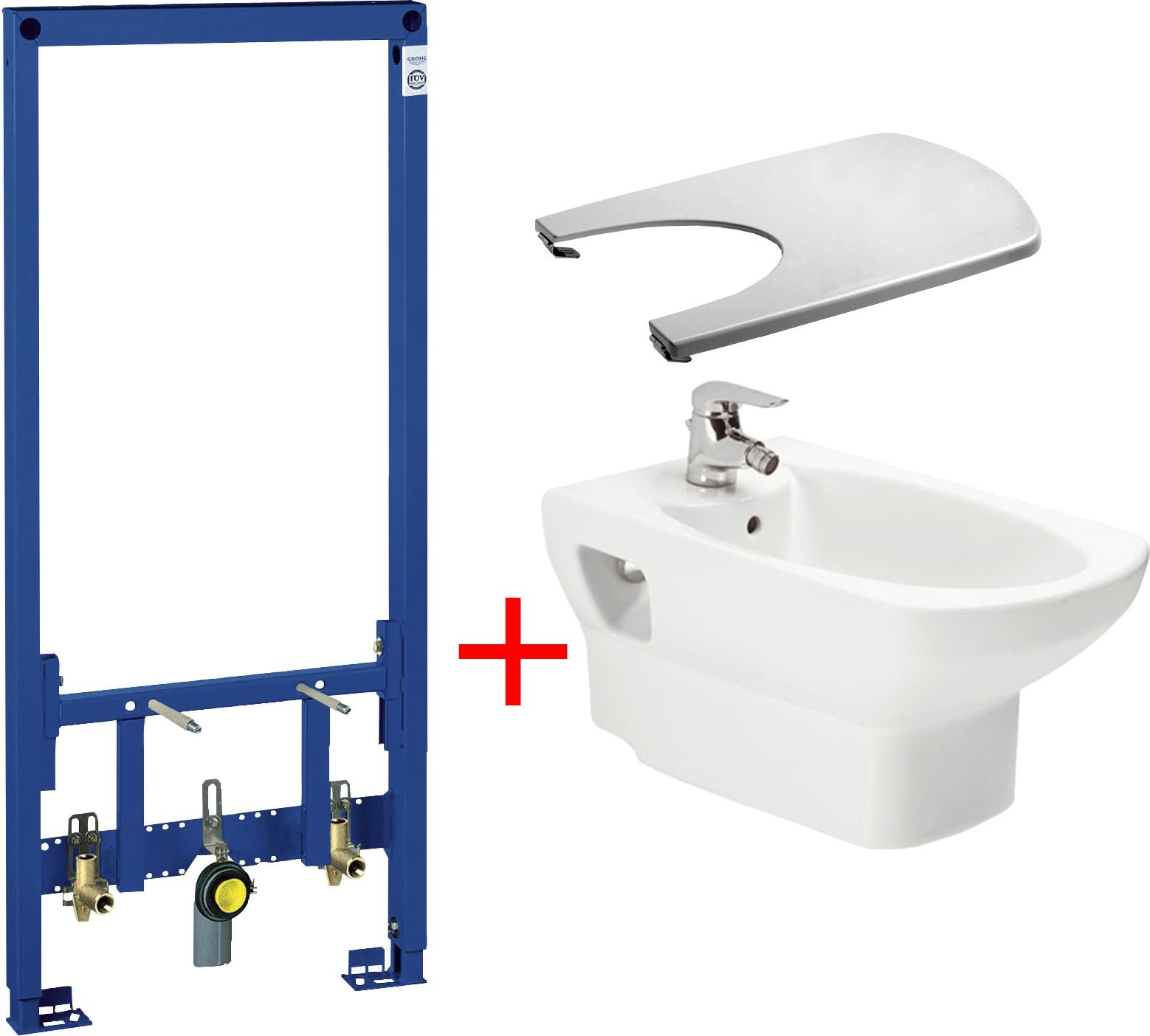 картинка Комплект Биде подвесное Roca Dama Senso + Система инсталляции для биде Grohe Rapid SL от магазина CULTO