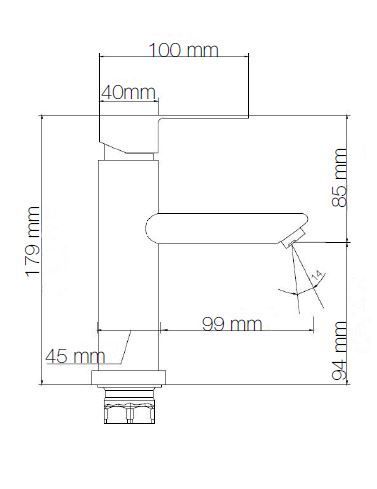 картинка Смеситель для раковины CULTO ФЕРРО (FERRO) WB01FR от магазина CULTO
