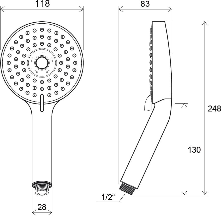 Душевая лейка Ravak 953.00 в магазине Культо