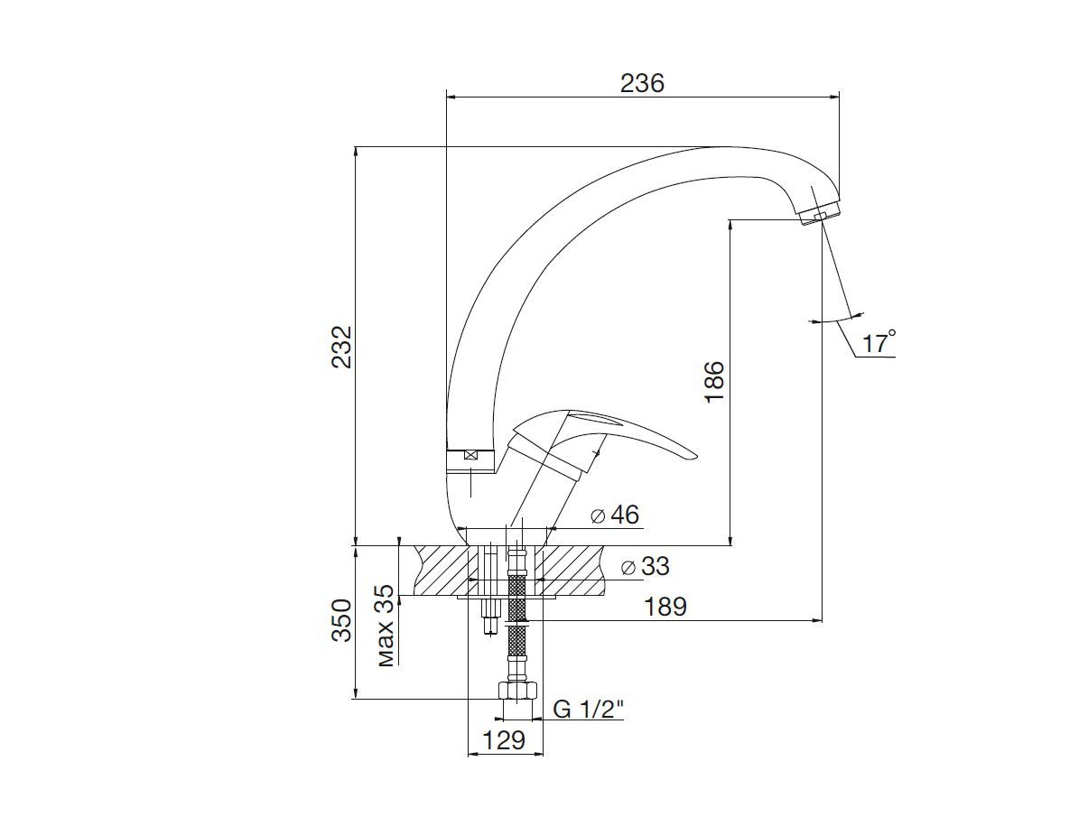 Смеситель для кухни MITTE ЭКОНОМИК (ECONOMIC) в магазине Культо