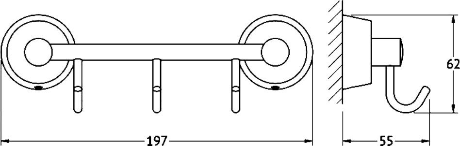 Крючок FBS Vizovice VIZ 024 на планке фото CULTO