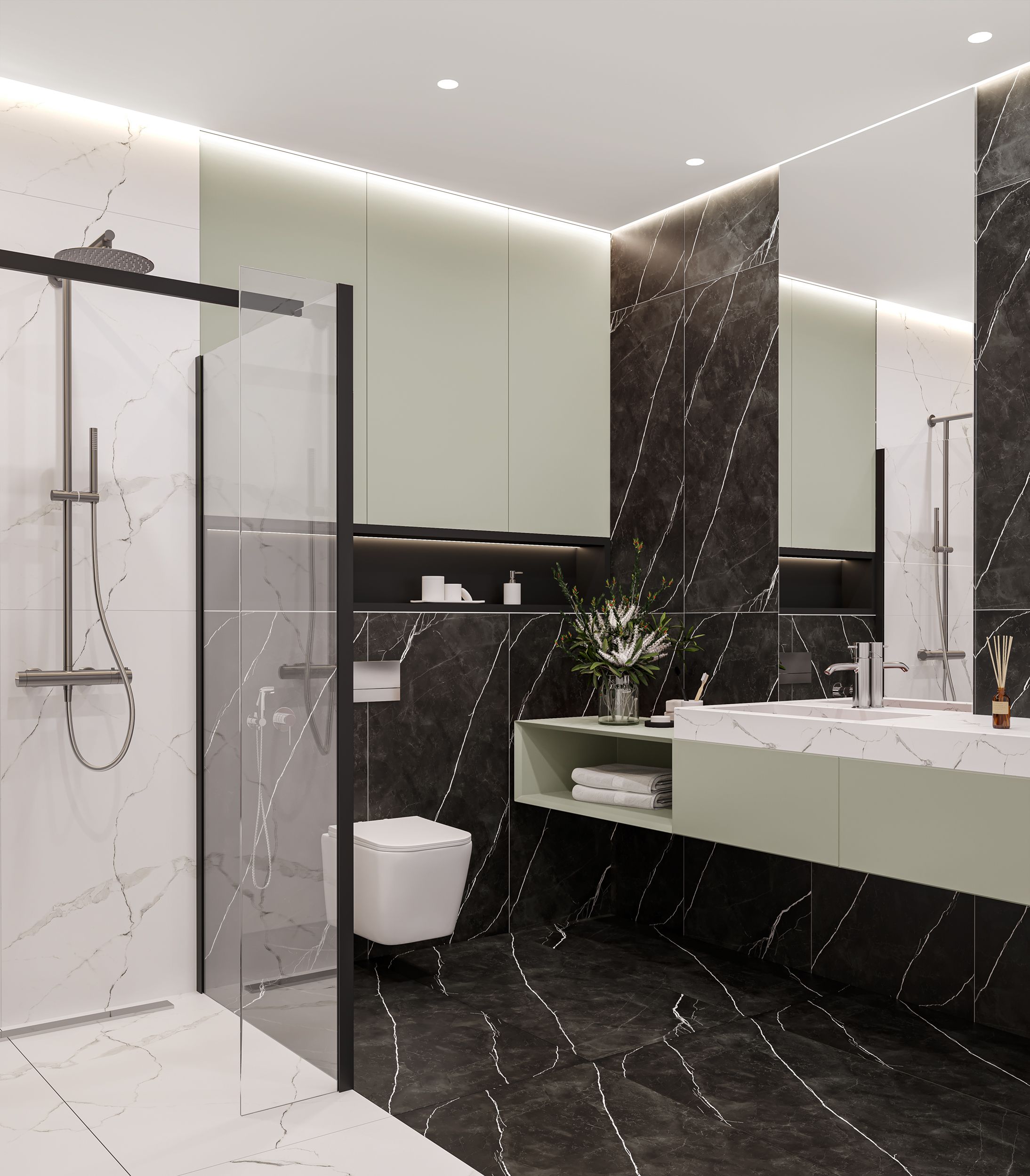 картинка Керамогранит CULTO ДАРК МАРБЛ (DARK MARBLE) 60*120 матовый, упаковка 1,44м2 от магазина CULTO