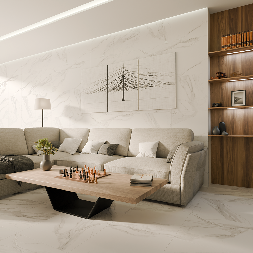 картинка Керамогранит CULTO РОЯЛ СТАТУАРИО (ROYAL STATUARIO) 60*60 матовый, упаковка 1,44м2 от магазина CULTO