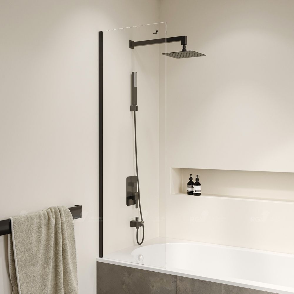 Шторка на ванну RGW SC-056-8-B 30*150см Стекло: Прозрачное 8 мм CULTO