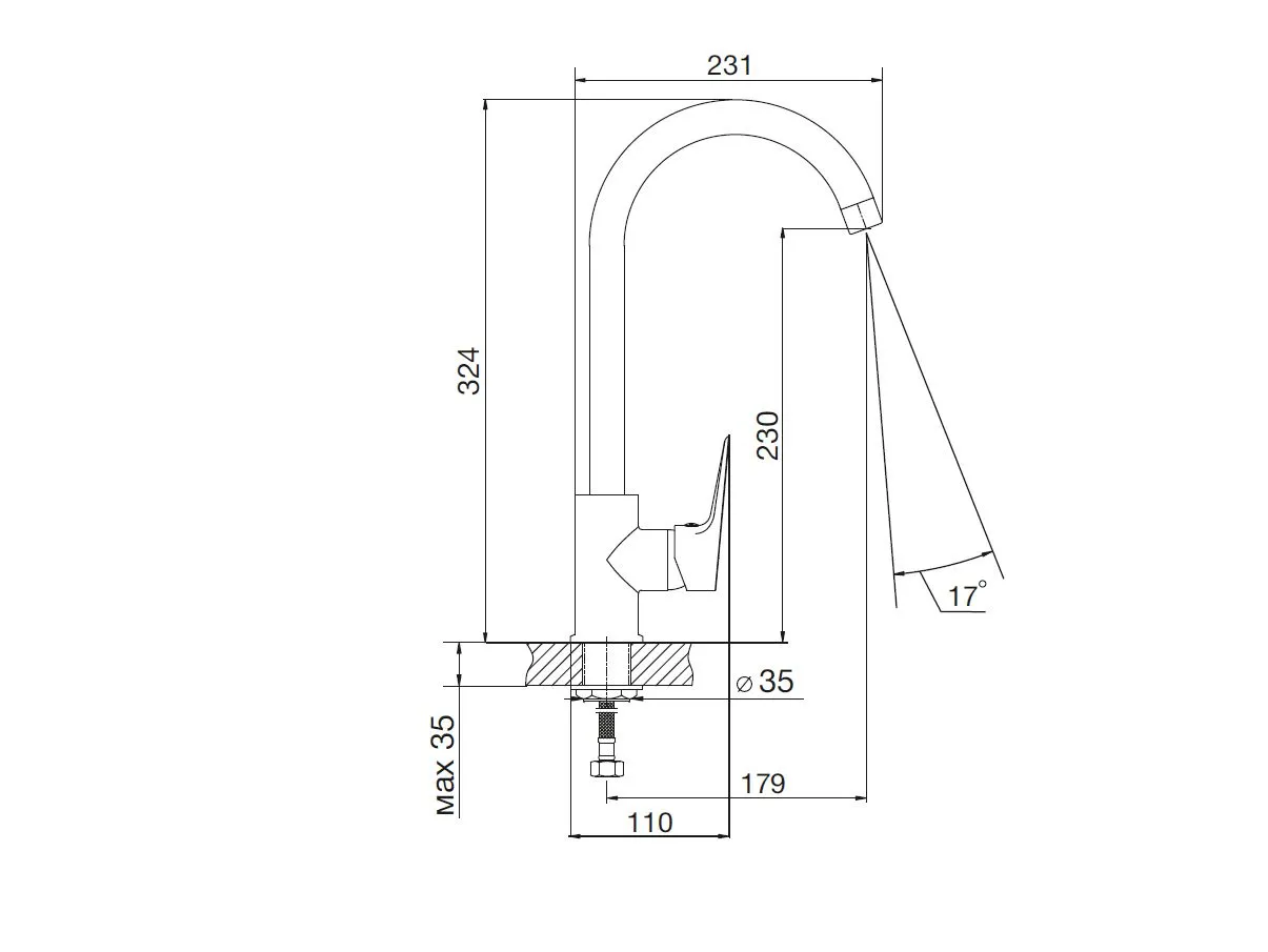 Смеситель для кухни MITTE МОДА (MODA) в магазине Культо