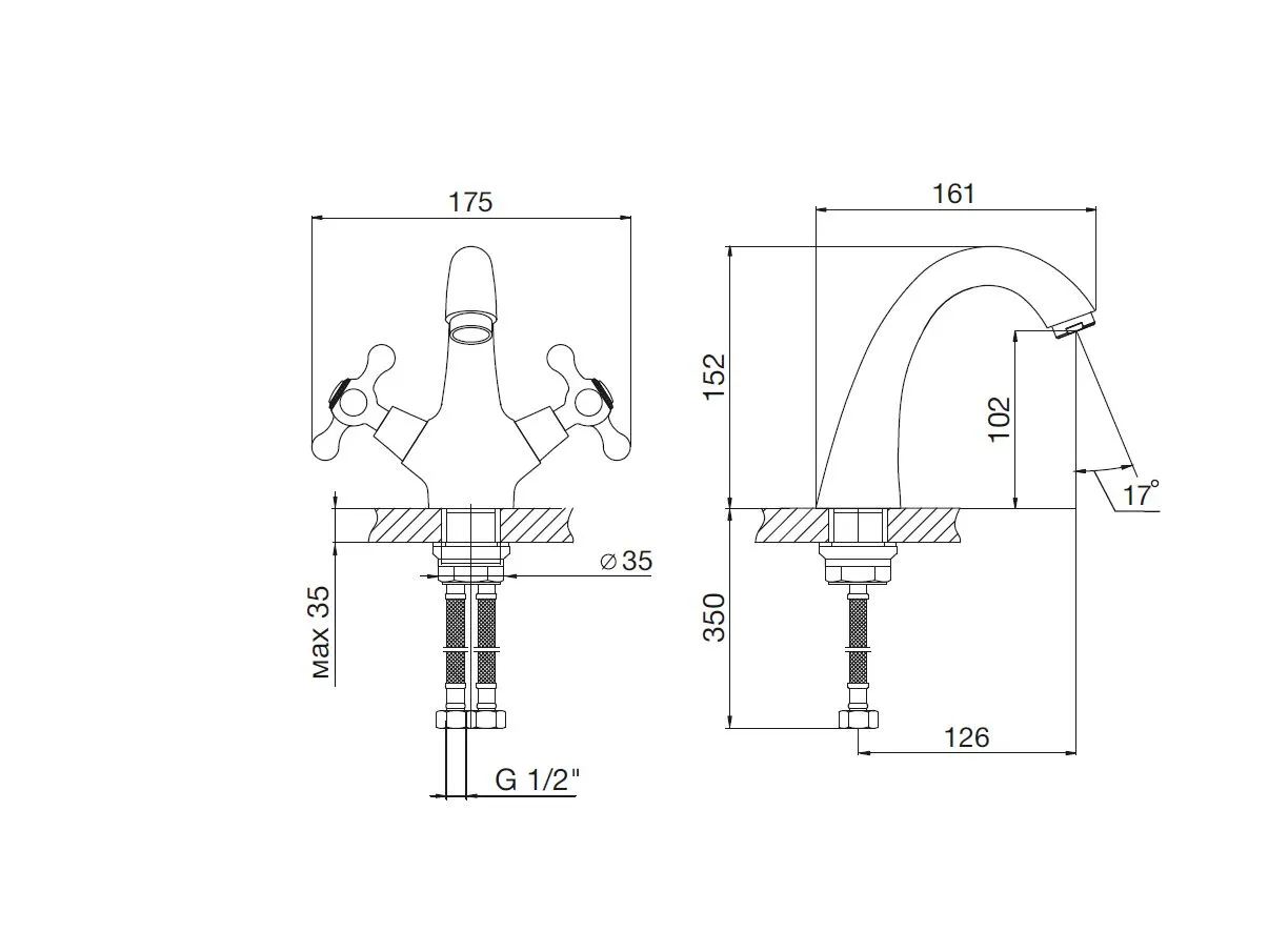 Смеситель для раковины MITTE ОЛДИ (OLDIE) в магазине Культо