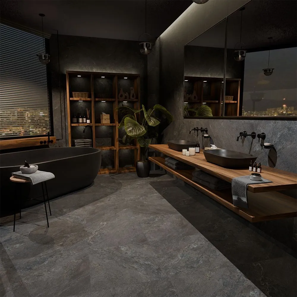 картинка Керамогранит CULTO КВАРЦСТОУН АНТРАЦИТ (QUARTZSTONE ANTRACITE) 60*60 матовый, упаковка 1,44м2 от магазина CULTO