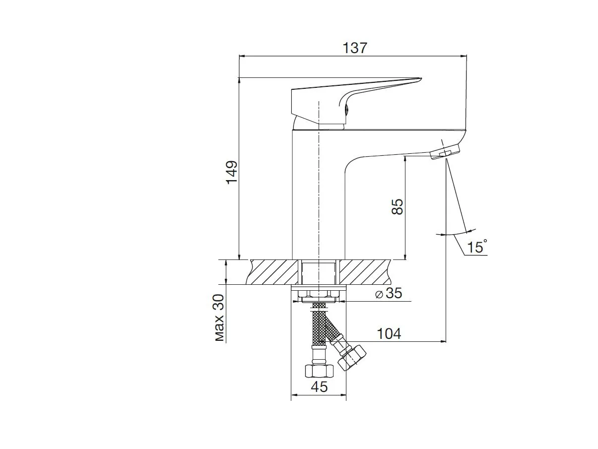 Смеситель для раковины MITTE МОДА (MODA) в магазине Культо